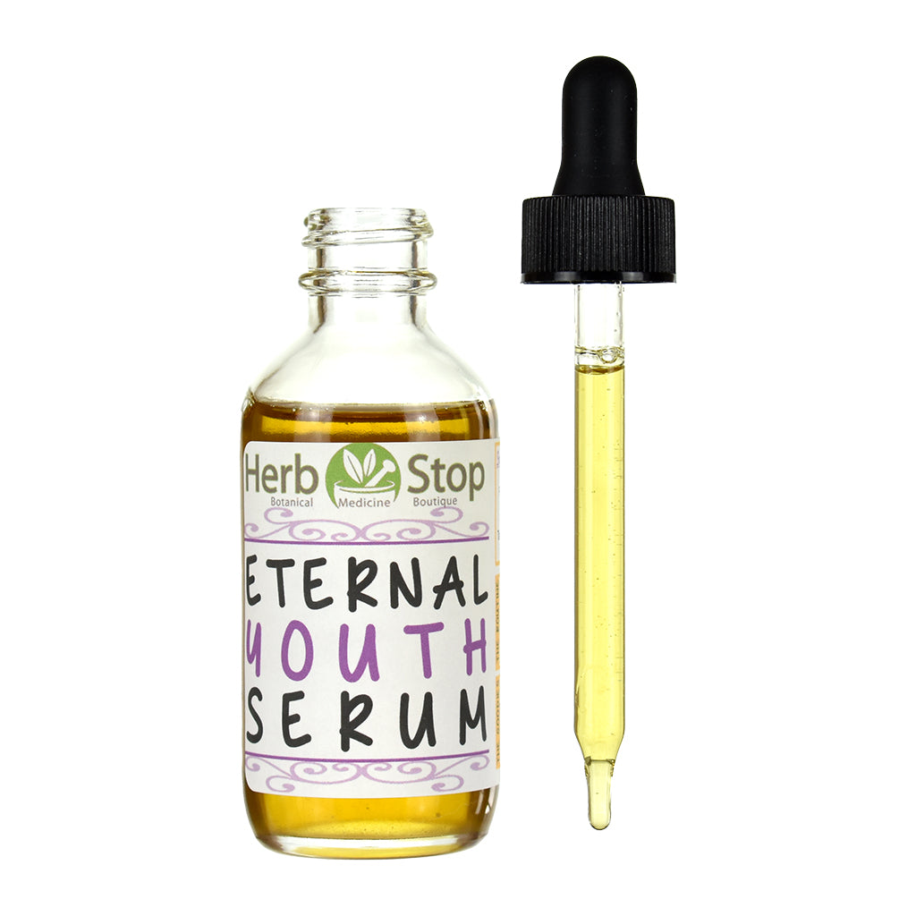 Eternal Youth Serum Bottle Open with Dropper