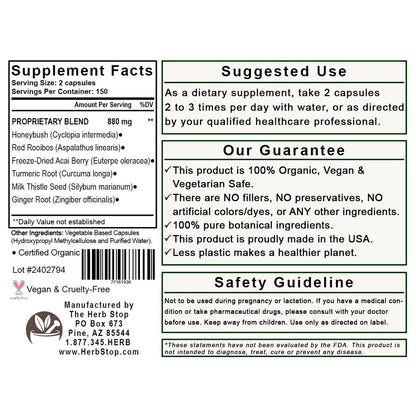 Anti-Oxidant Capsules Label - Back