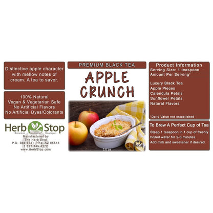 Apple Crunch Loose Leaf Black Tea Label