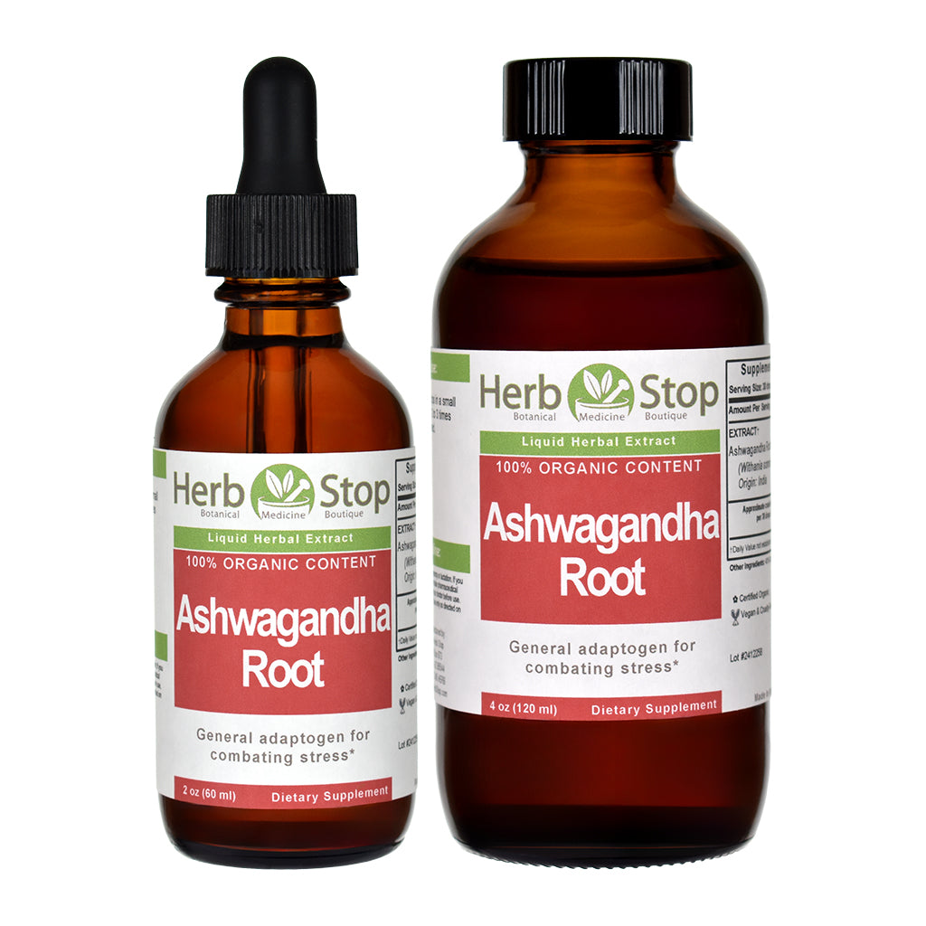 Organic Ashwagandha Root Extract Bottles