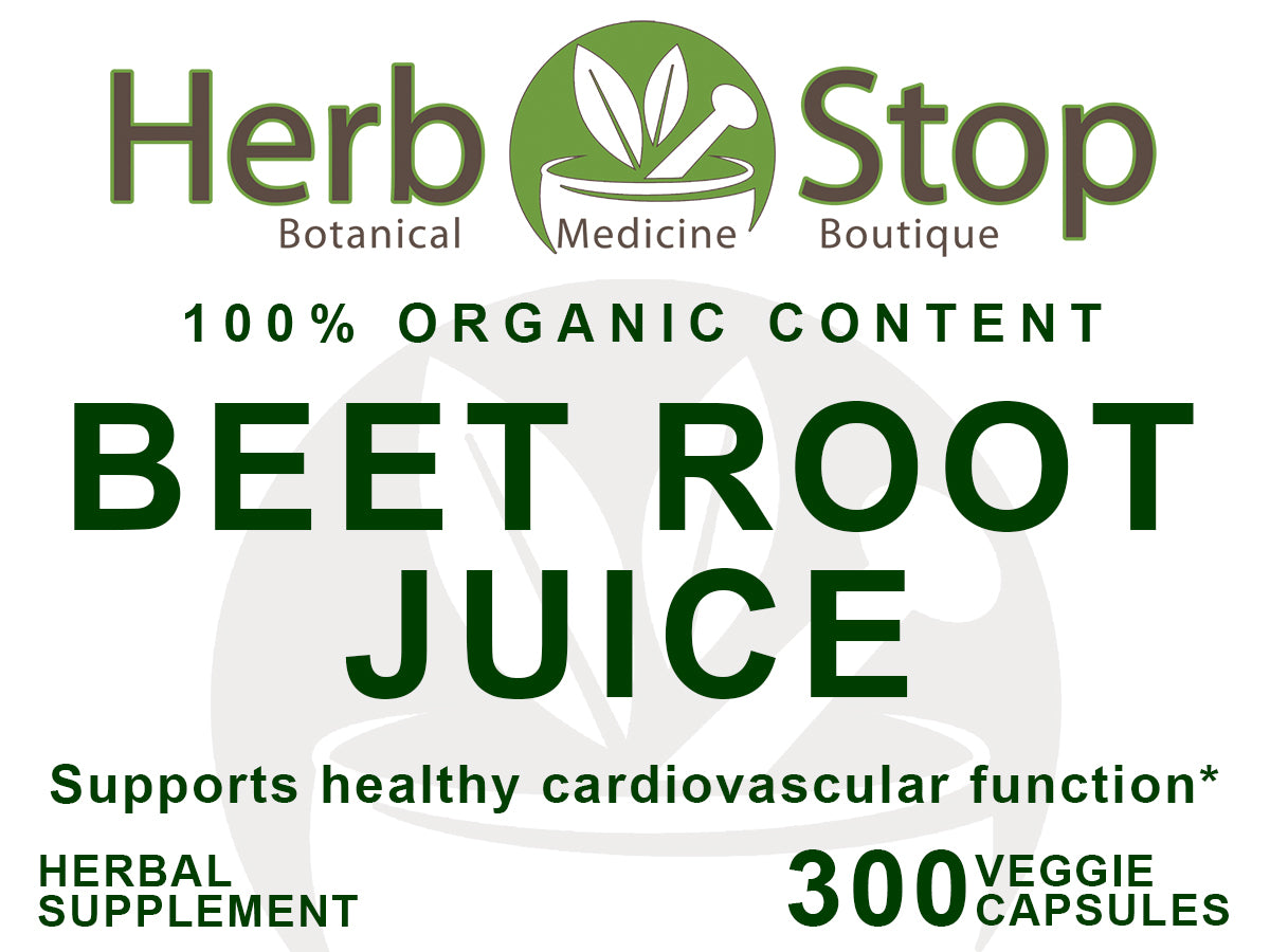 Beet Root Juice Capsules Label - Front