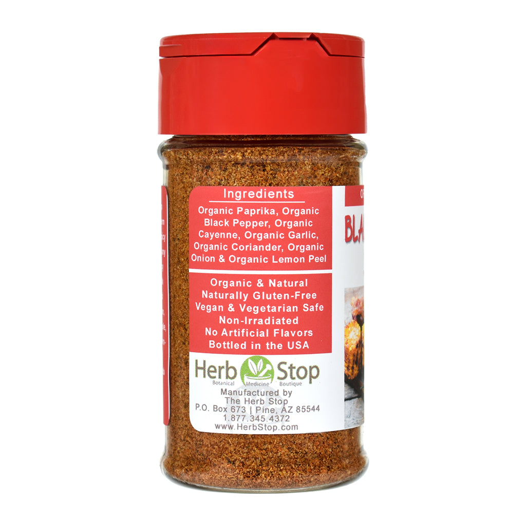 Organic Blackened Creole Seasoning Jar - Left