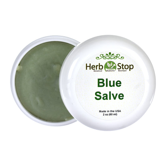 Blue Salve Jar - Open