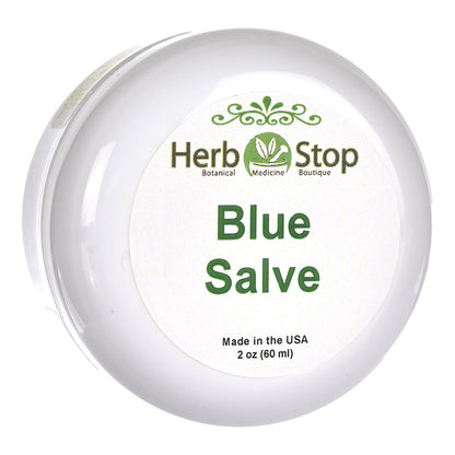 Blue Salve Jar - Top Angle