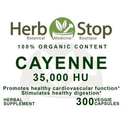 Cayenne 35,000 HU Capsules Label - Front