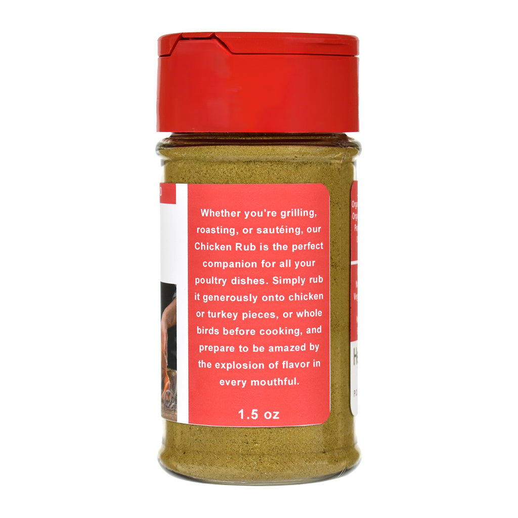 Organic Chicken Rub Seasoning Jar - Right