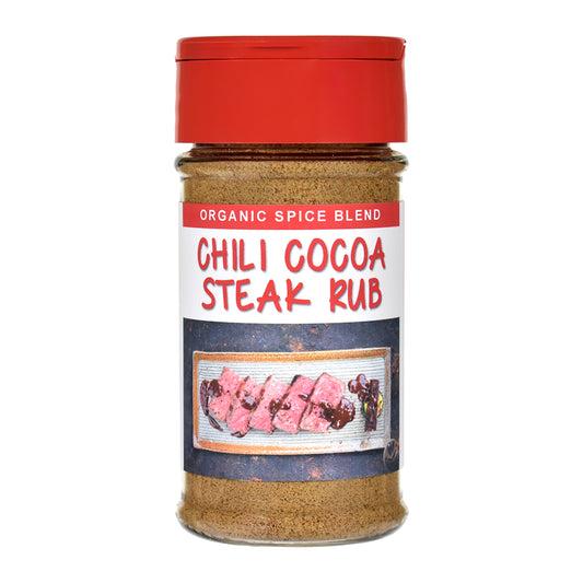 Organic Chili Cocoa Steak Rub Spice Jar