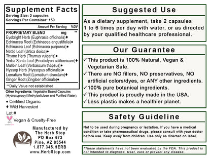 Clear Head Capsules Label - Back