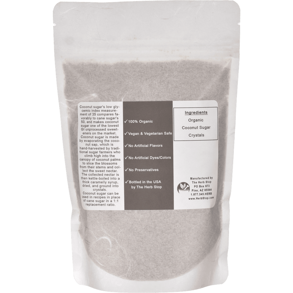 Organic Coconut Sugar Crystals Bag Back