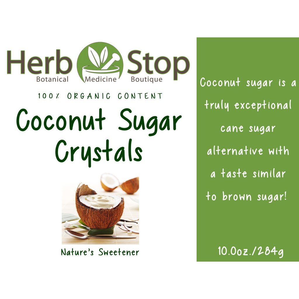 Organic Coconut Sugar Crystals Label - Front