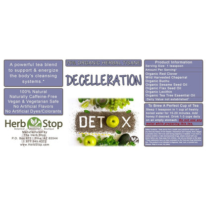 Decelleration Loose Leaf Herbal Tea Label