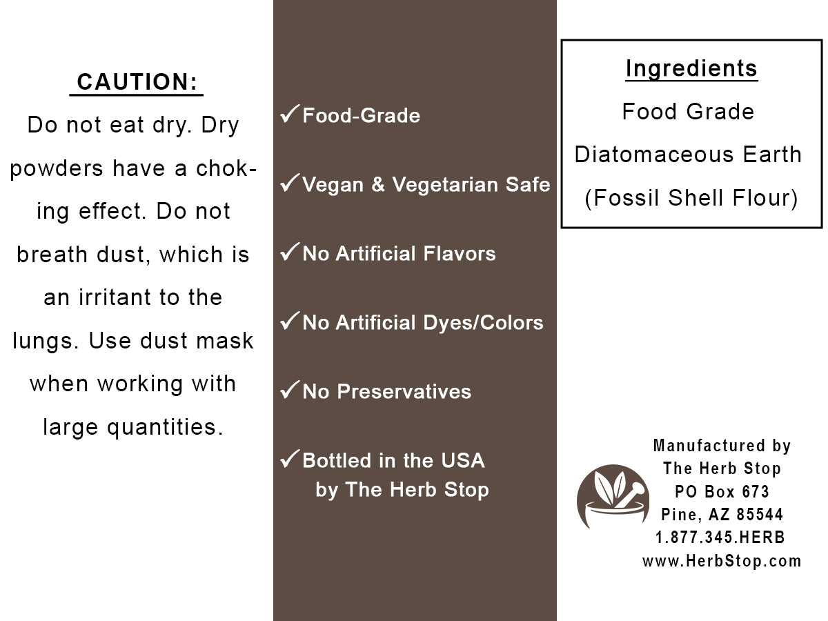 Diatomaceous Earth Label - Back