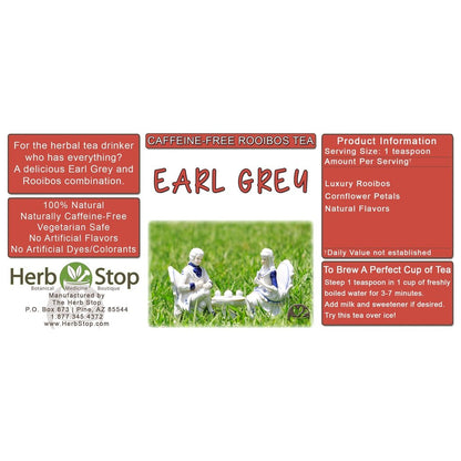 Earl Grey Loose Leaf Rooibos Tea Label