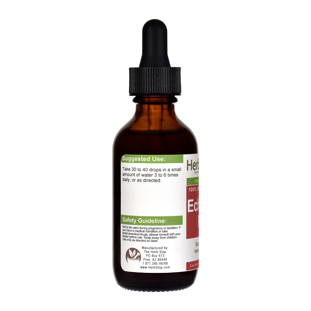 Organic Echinacea Root Liquid Extract 2 oz Bottle - Left