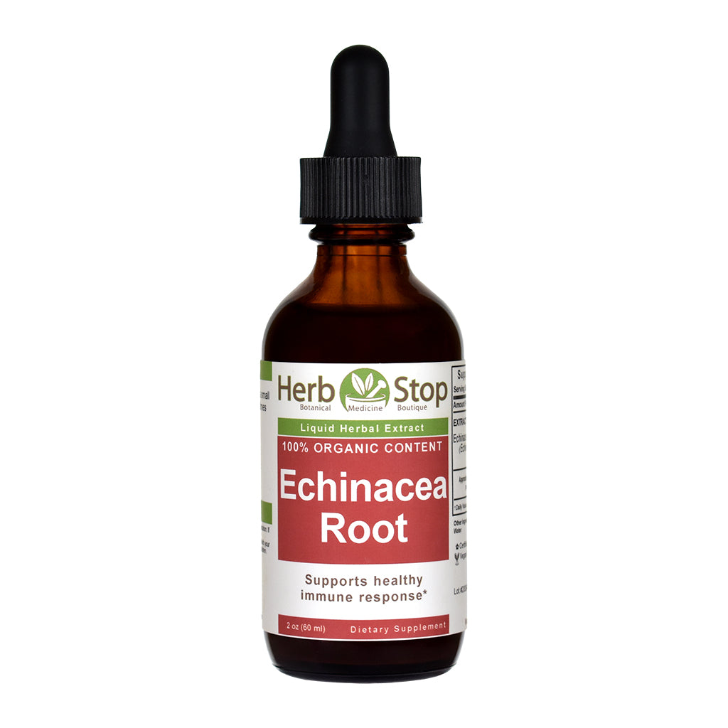 Organic Echinacea Root Liquid Extract 2 oz Bottle