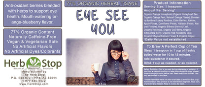 Eye See You Loose Leaf Herbal Tea Label