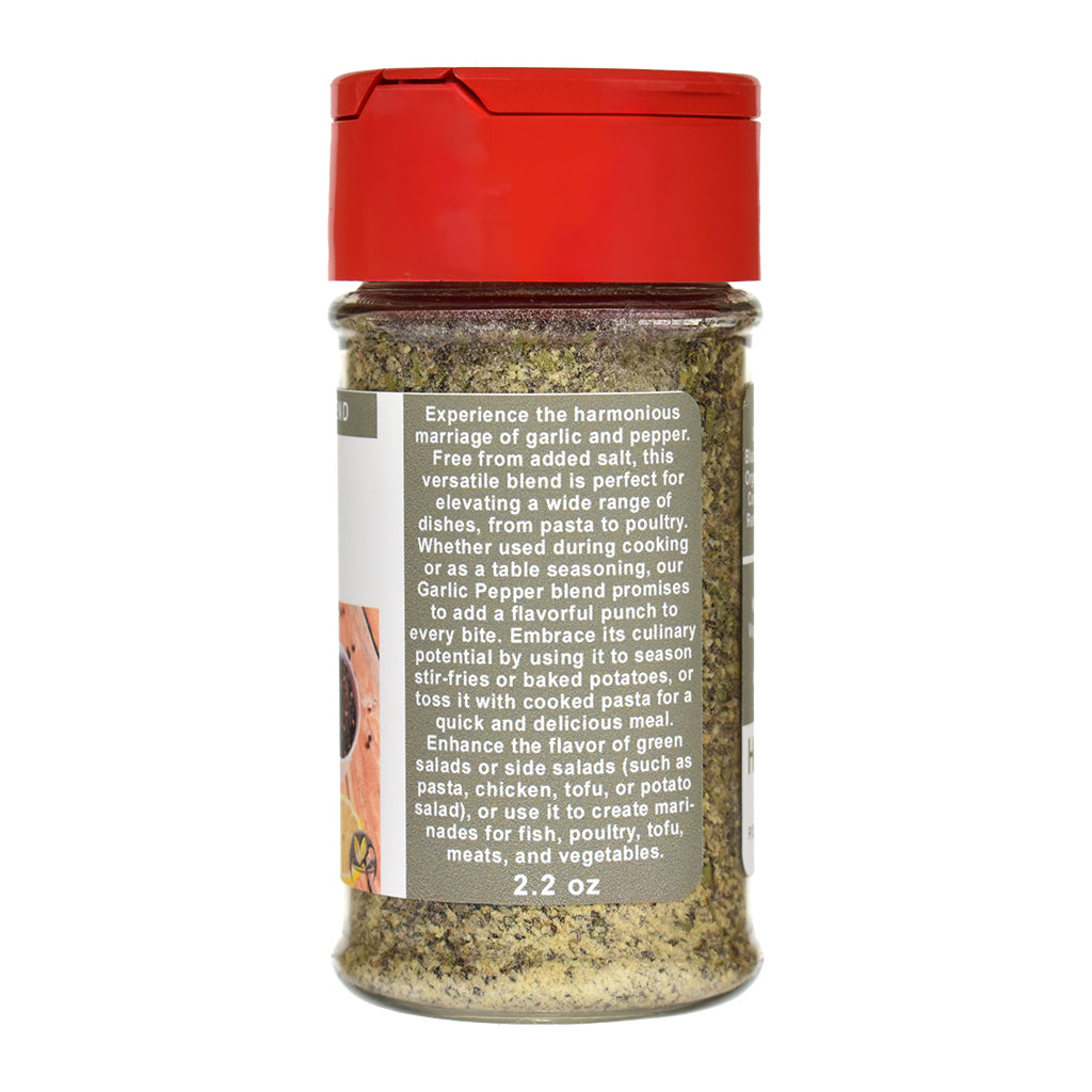 Organic Garlic Pepper Jar - Right