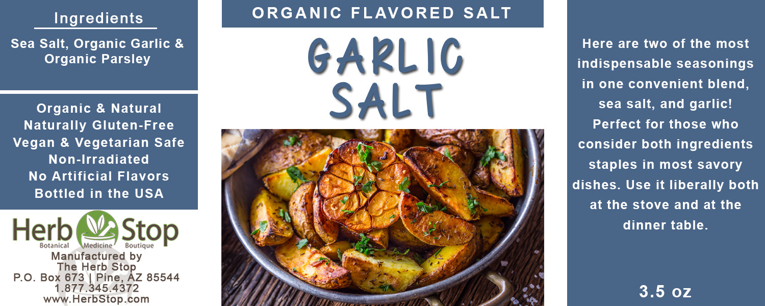 Organic Garlic Salt Label