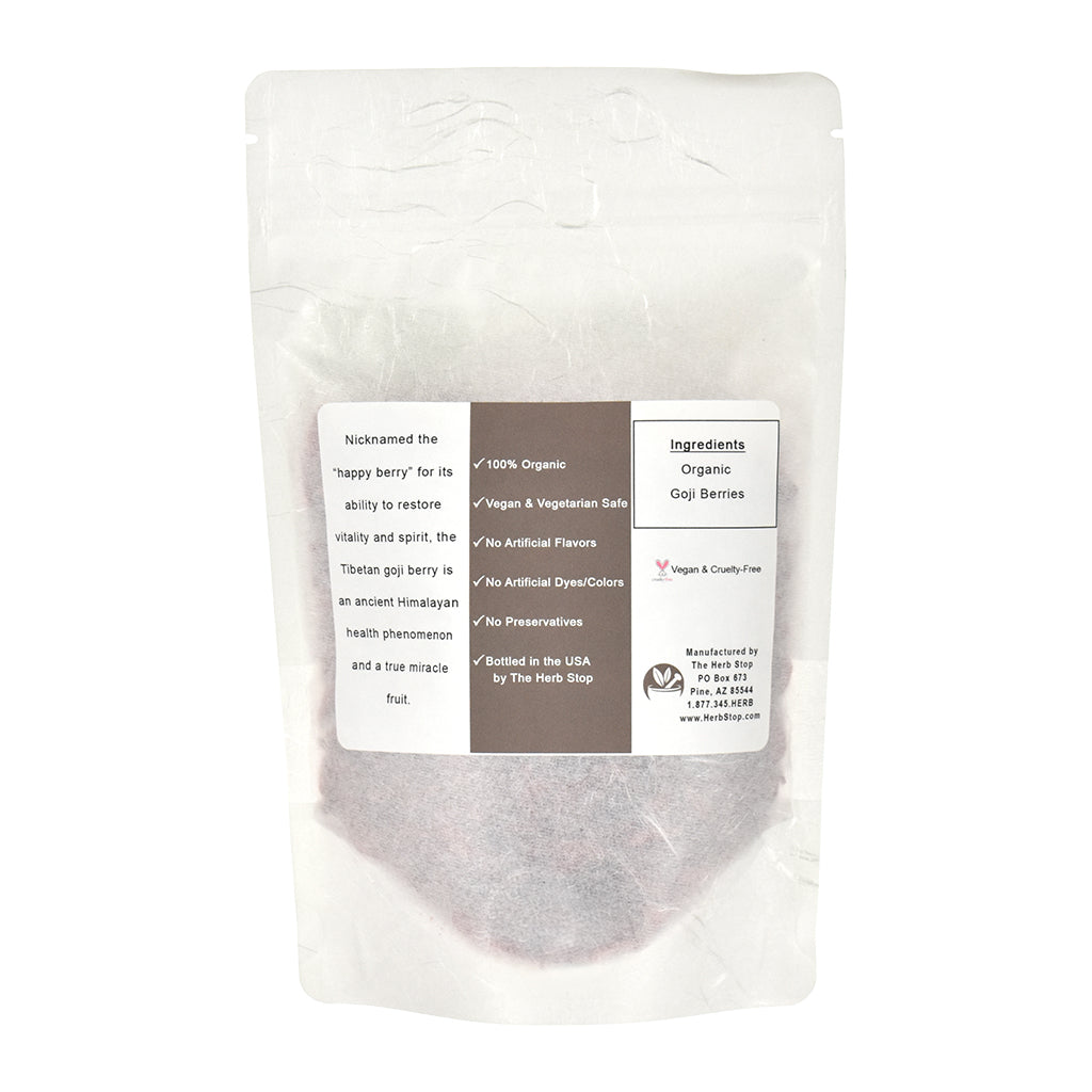 Organic Goji Berries Bag - Back