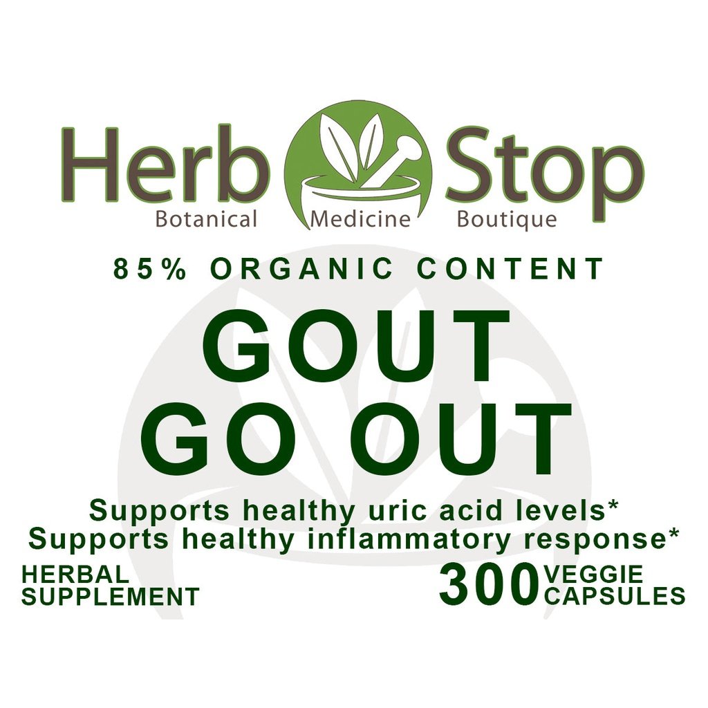 Gout Go Out Capsules Label - Front