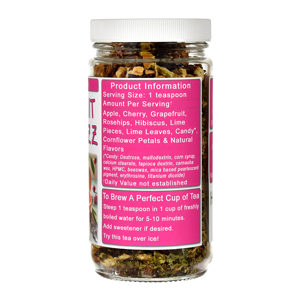 Grapefruit Cherry Fizz Herb & Fruit Tea Jar - Right