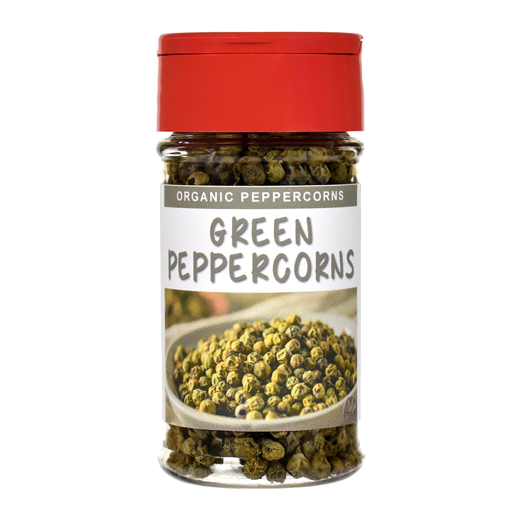 Organic Green Peppercorns Jar