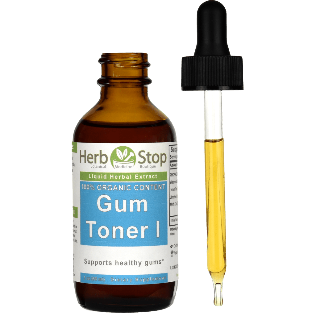 Gum Toner 1 Bottle Open with Dropper