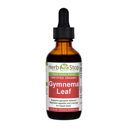 Organic Gymnema Leaf Liquid Extract 2oz Bottle