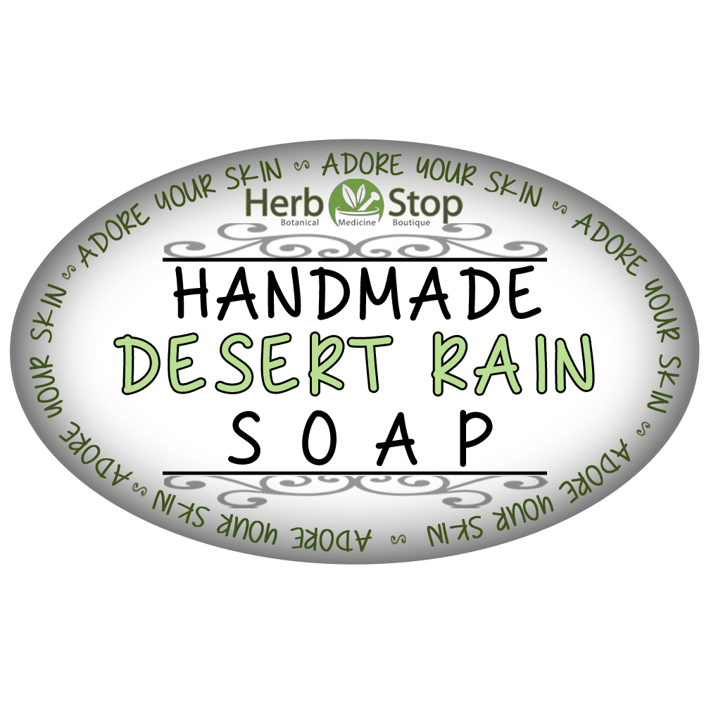 Handmade Desert Rain Soap Label - Front