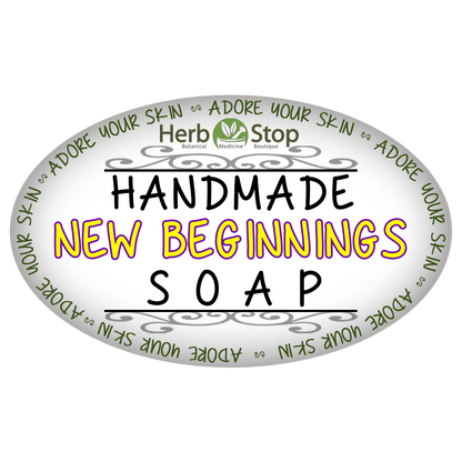 Handmade New Beginnings Soap Label - Front