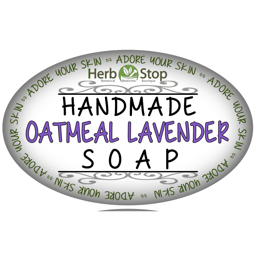 Handmade Oatmeal Lavender Soap Label - Front