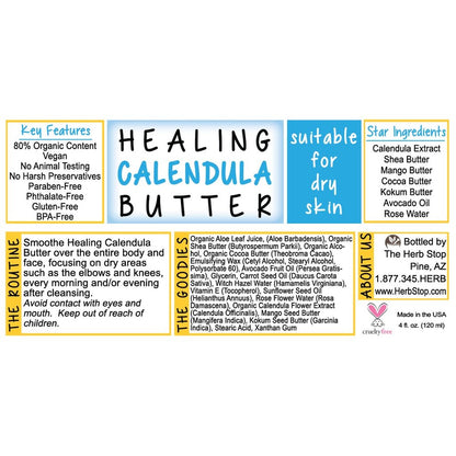 Healing Calendula Butter Label