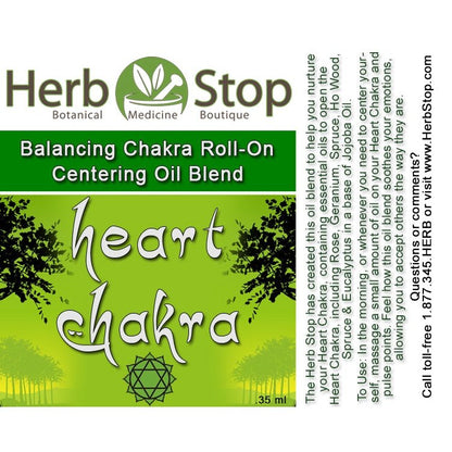 Heart Chakra Aromatherapy Roll-On Label