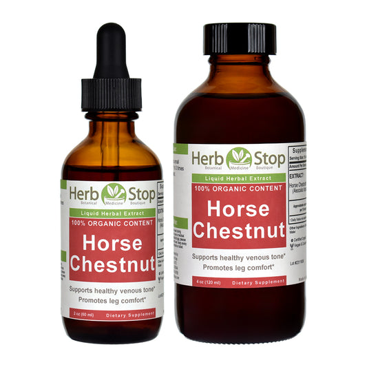 Organic Horse Chestnut Liquid Extract Bottles