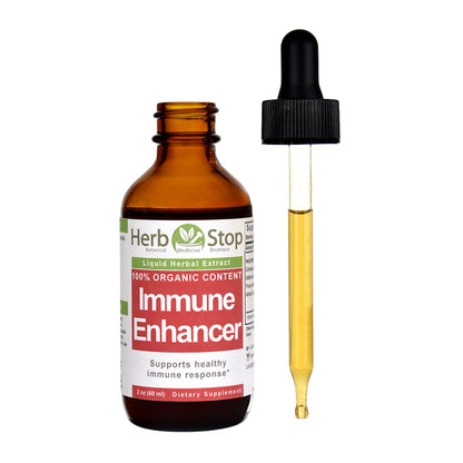 Immune Enhancer Liquid Extract 2 oz - Open with Dropper