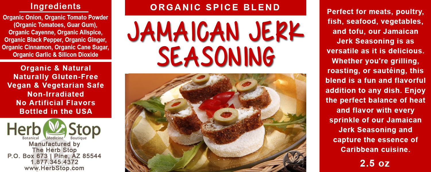 Organic Jamaican Jerk Seasoning Label