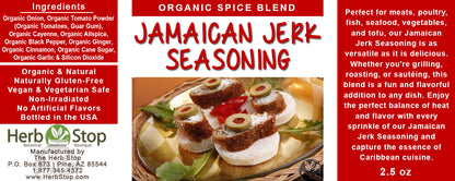 Organic Jamaican Jerk Seasoning Label