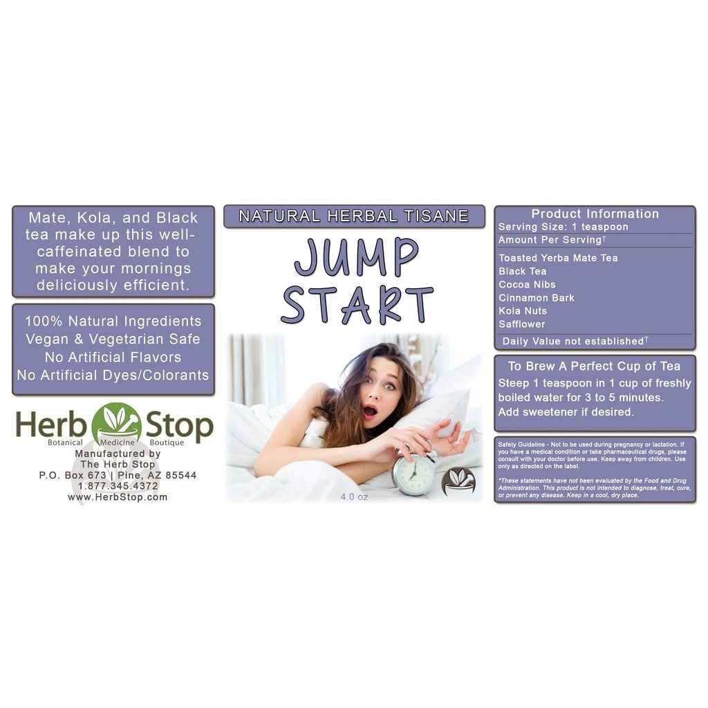 Jump Start Loose Leaf Herbal Tea Label