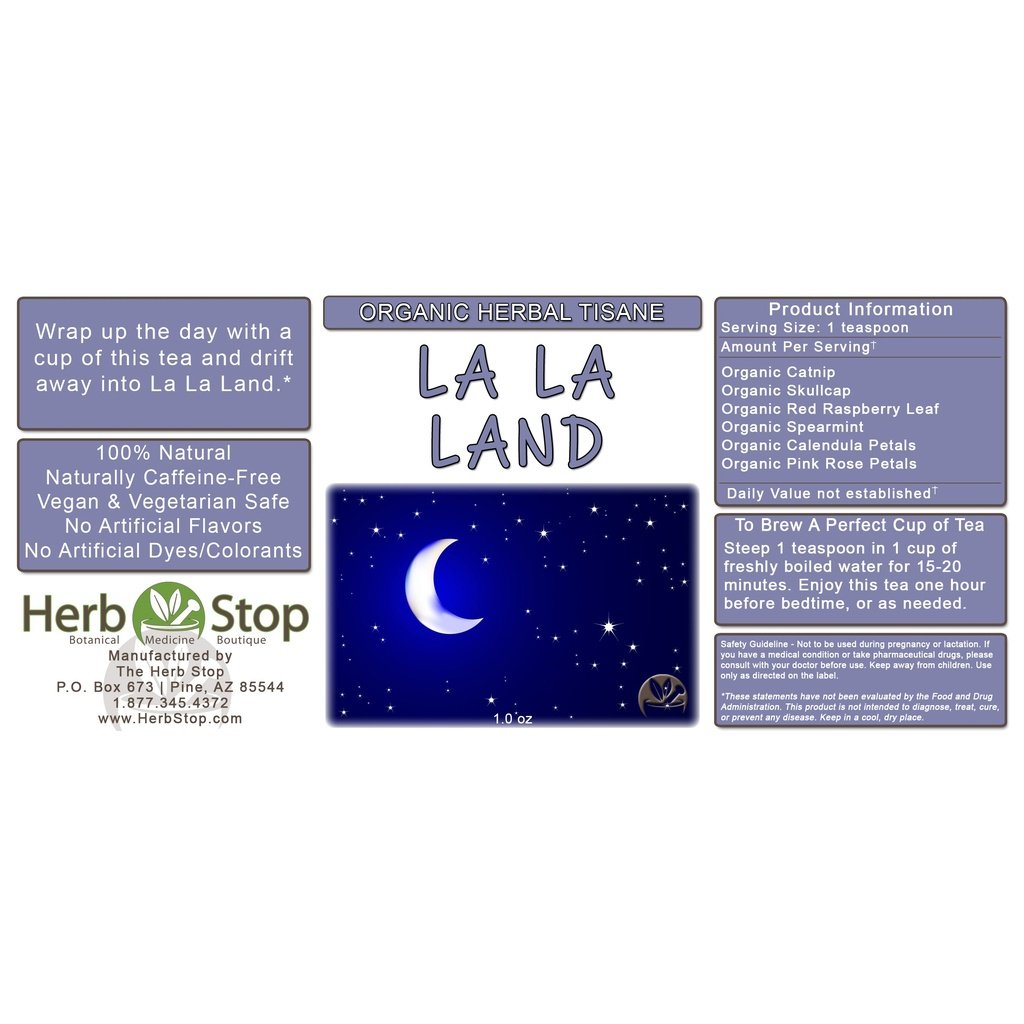 La La Land Loose Leaf Herbal Tea Label