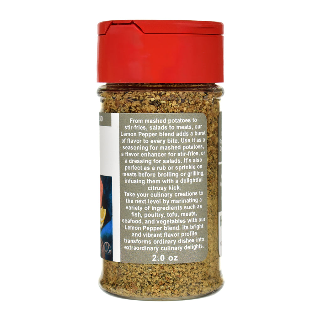 Organic Lemon Pepper Spice Jar - Right