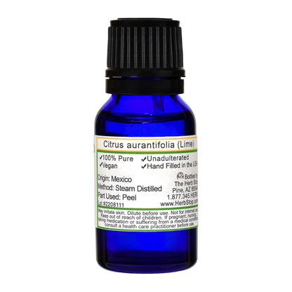 Steam Distilled Lime Essential Oil - Back