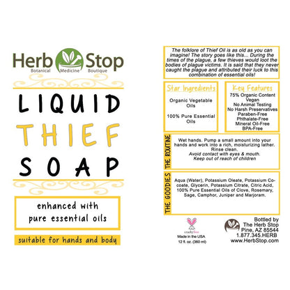 Liquid Thief Soap Label