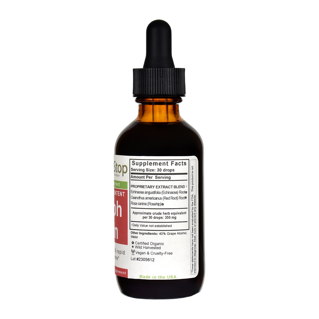 Lymph Drain Liquid Extract 2 oz Bottle  - Right