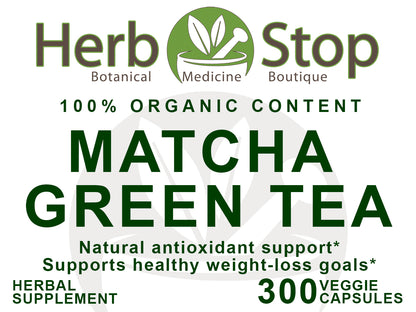 Matcha Green Tea Capsules Label - Front