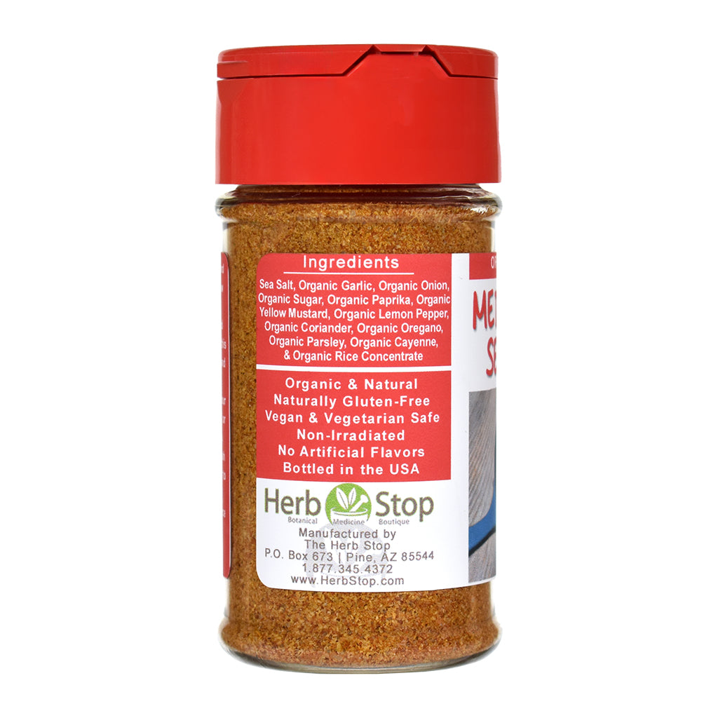 Organic Mediterranean Seafood Rub Spice Jar - Left