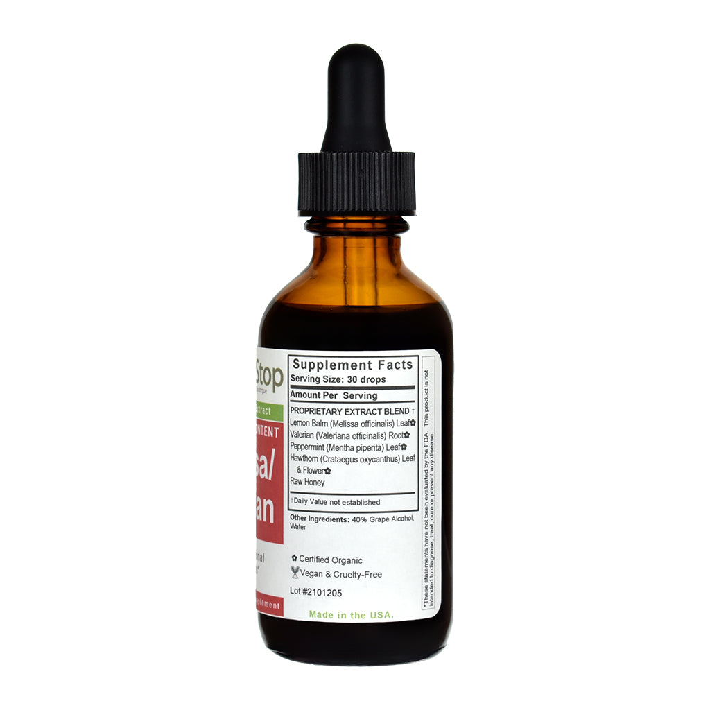 Melissa/Valerian Liquid Extract 2 oz - Right