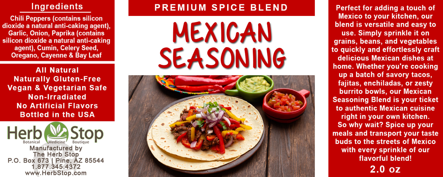 Mexican Seasoning Label