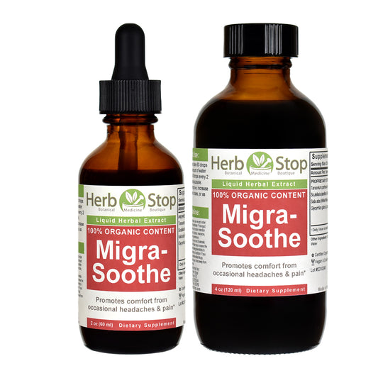 Migra-Soothe Herbal Extract Bottle Sizes