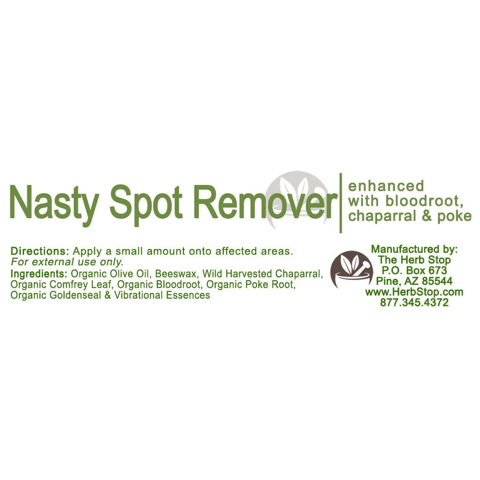 Nasty Spot Remover Label