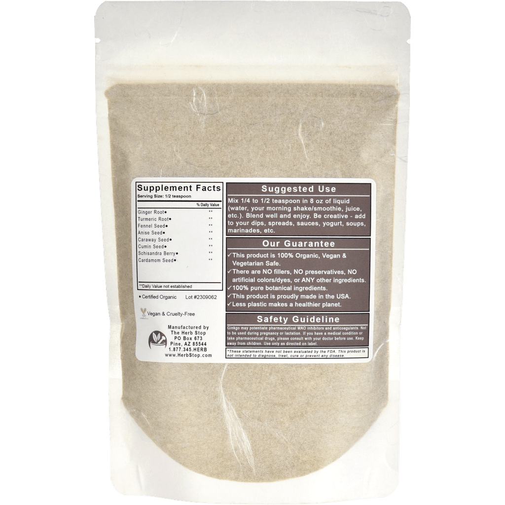 Nature's Zymes Powder Bag - Back